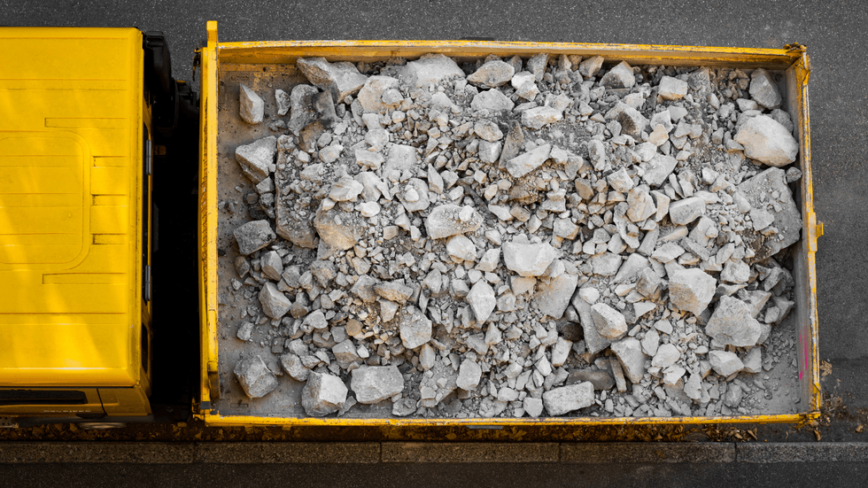 Rubble lorry