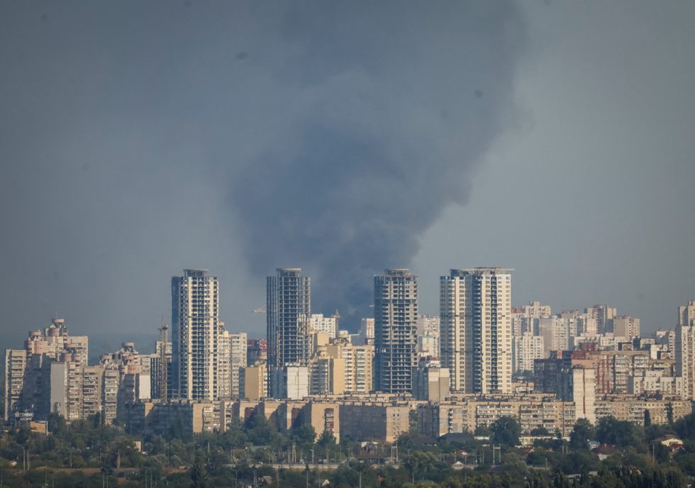 Russian drone strike in Kyiv