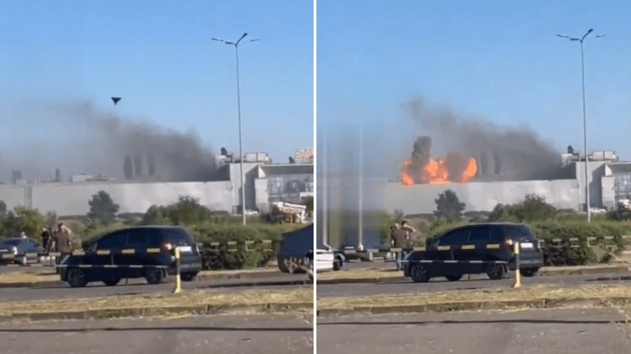 Russian drones strike Ukrainian mall