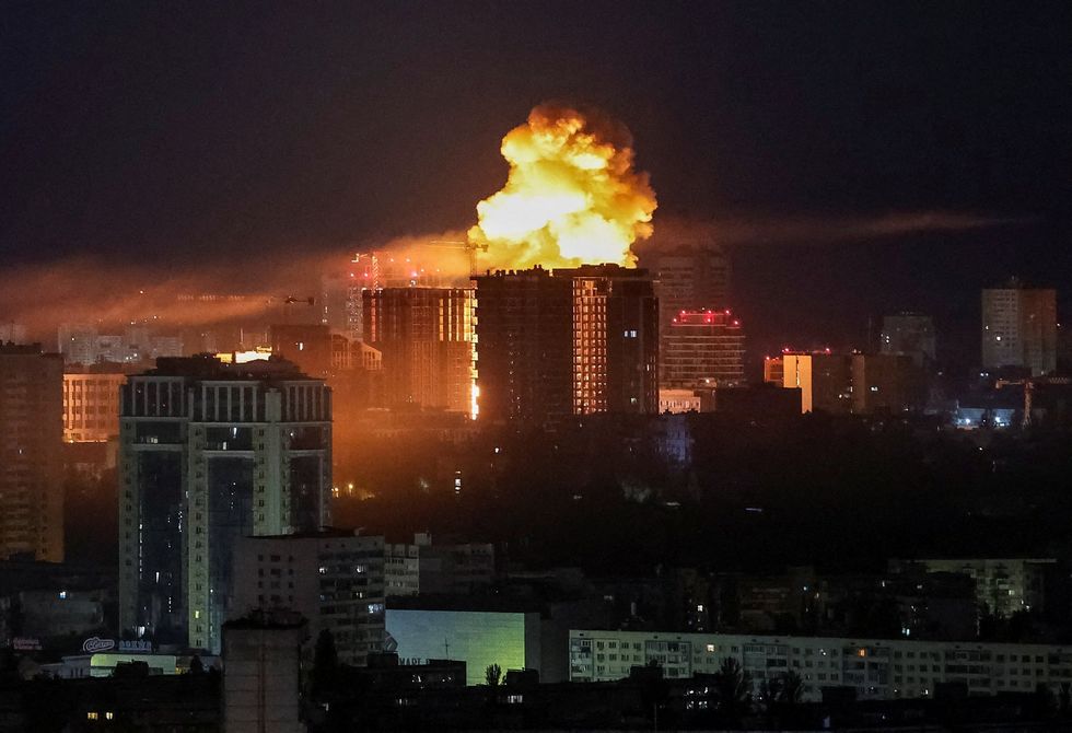Russian strikes on Kyiv