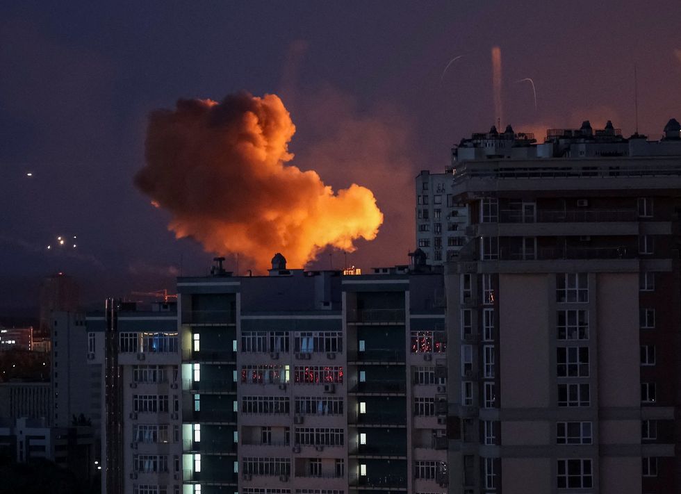 Russian strikes on Kyiv