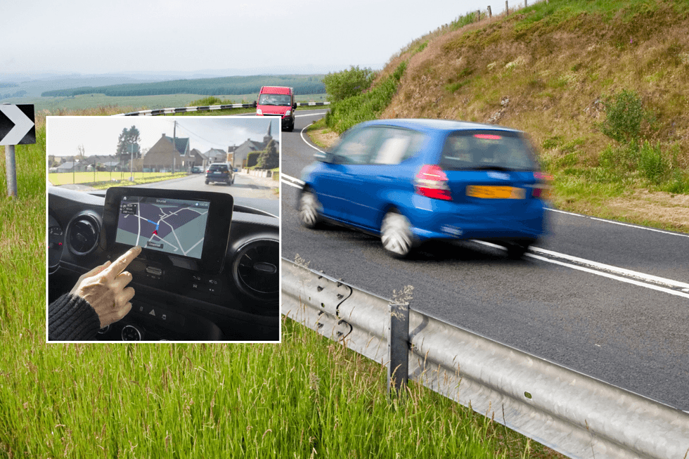 Sat nav and country road