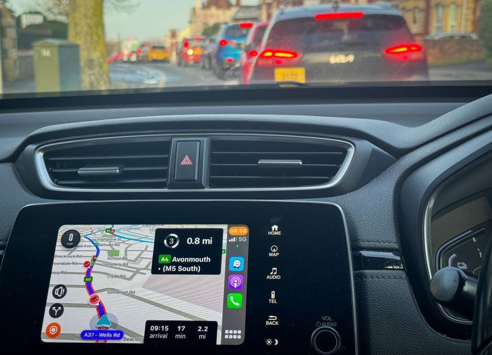 sat nav in car