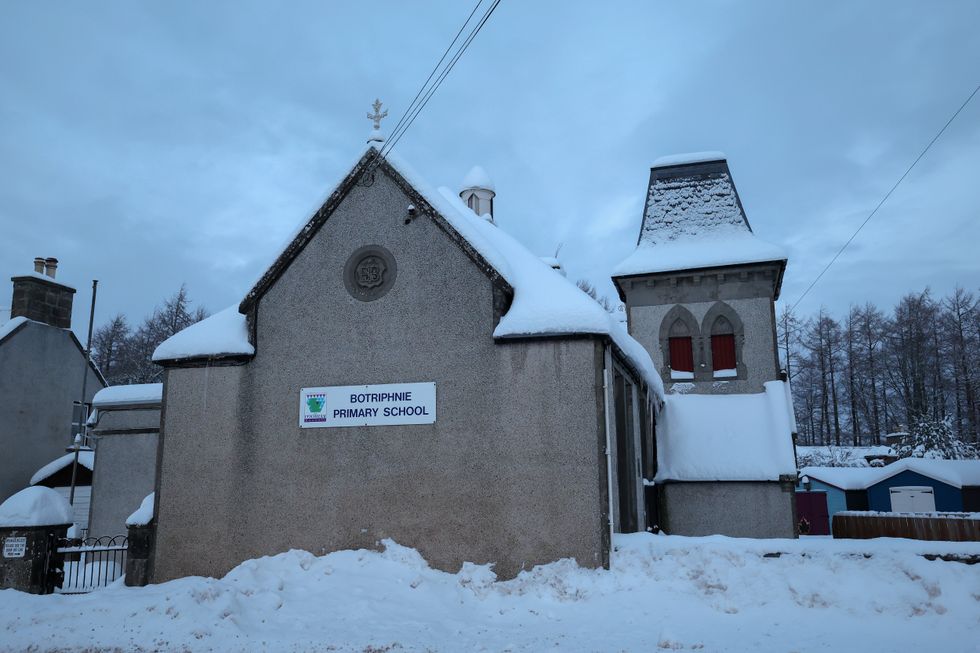School in snow