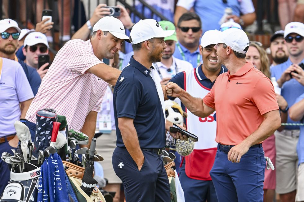 Scottie Scheffler Rory McIlroy and Xander Schauffele