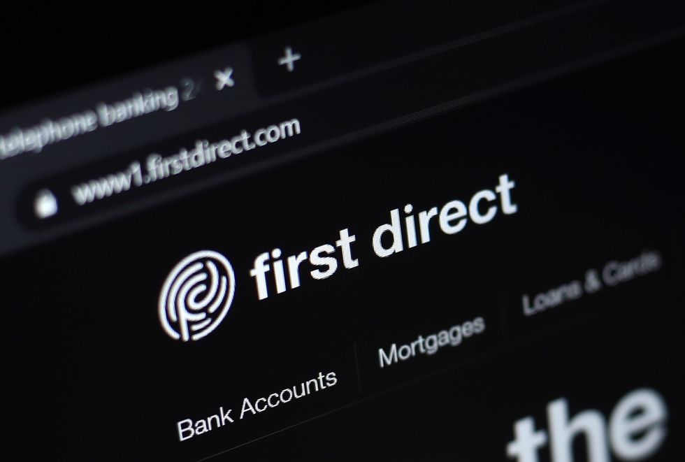 screenshot of first direct on laptop screen