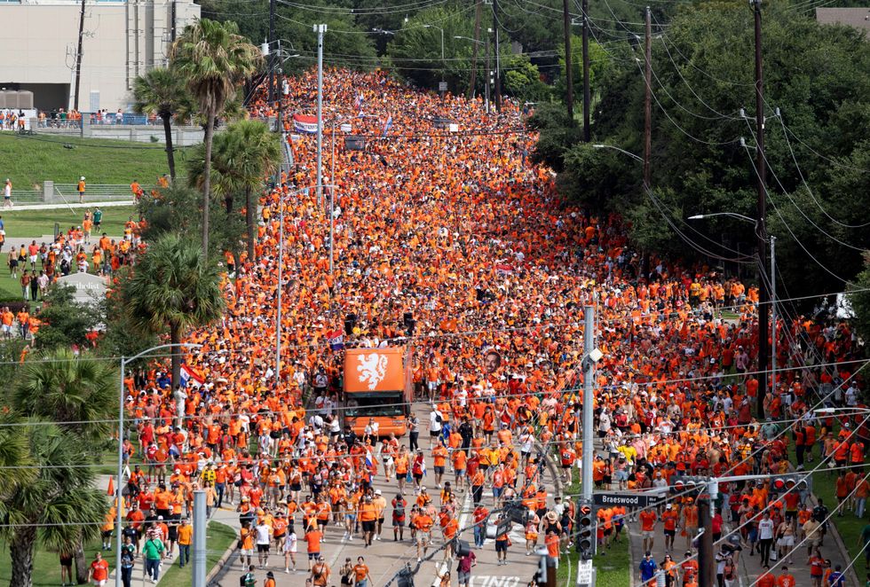 Sea of orange in Houston