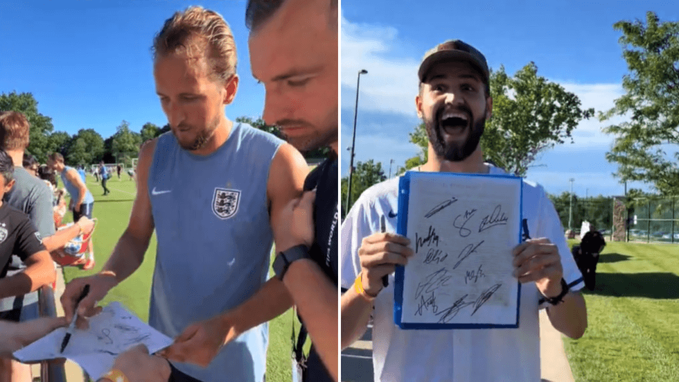 Several members of the England squad signed the document