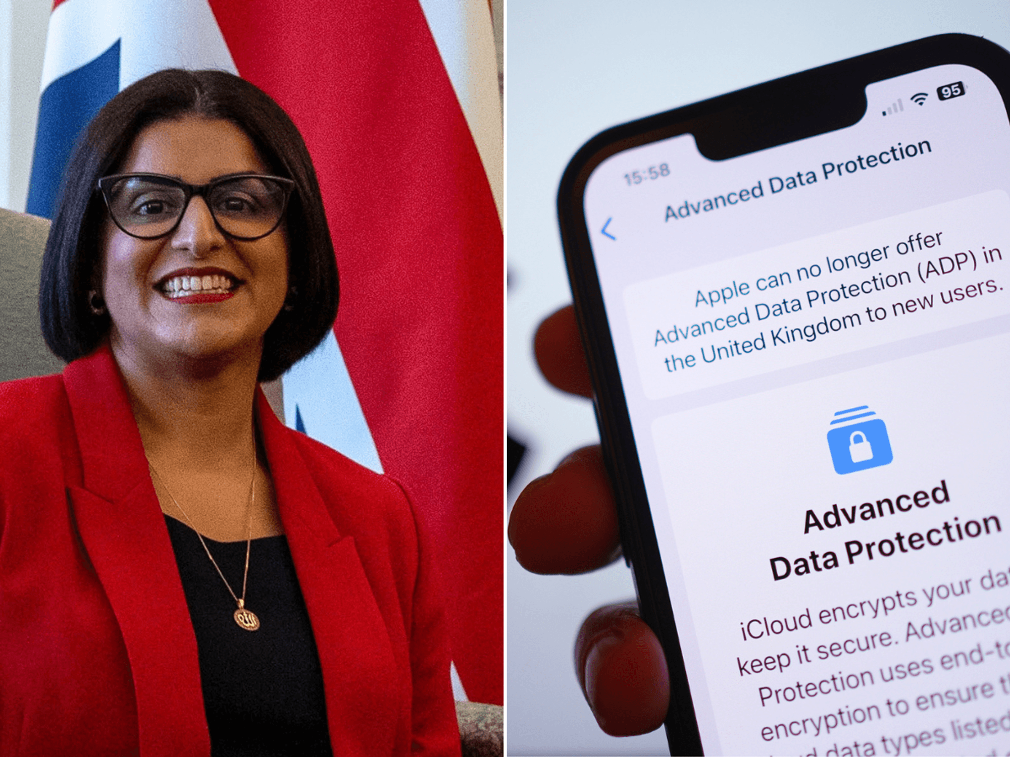 Shabana Mahmood/Advanced Data Protection screen