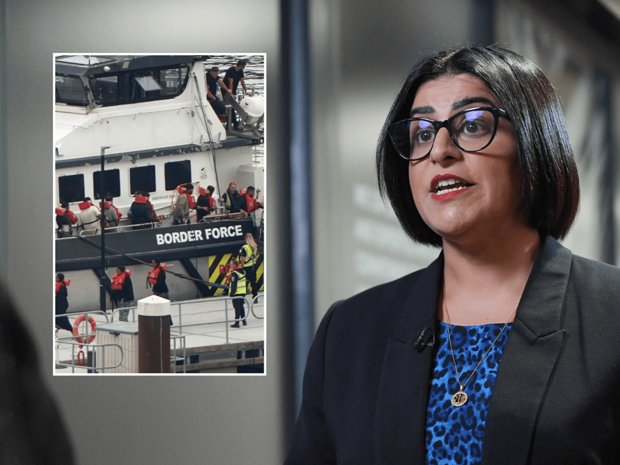 Shabana Mahmood, asylum seekers, Crowborough protest