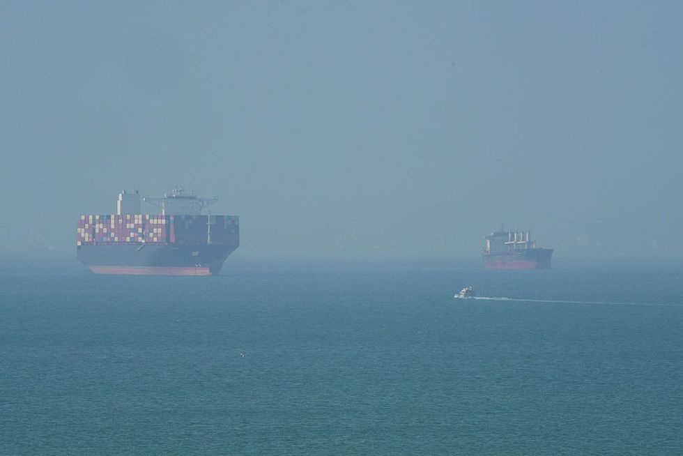 ships in the Strait of Hormuz