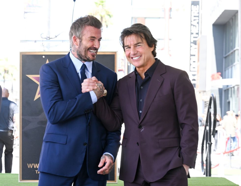Sir David Beckham with friend Tom Cruise