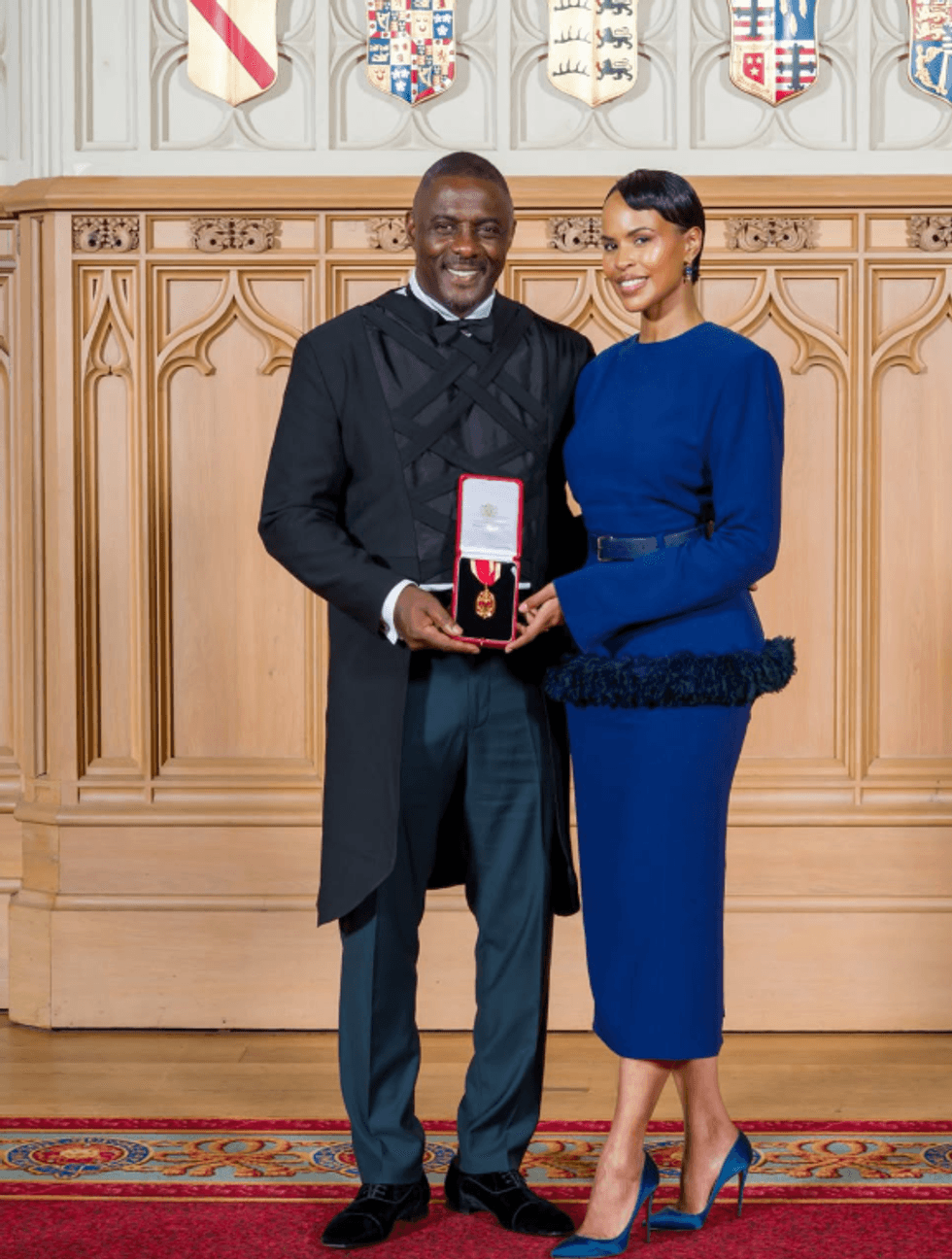 Sir Idris and \u200bSabrina Elba