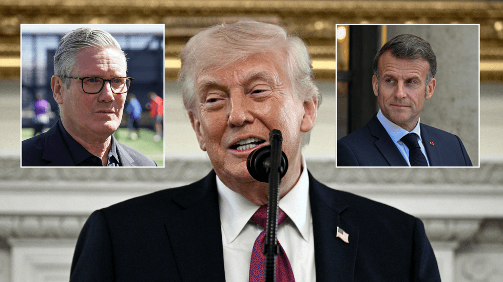 Sir Keir Starmer, Donald Trump, Emmanuel Macron
