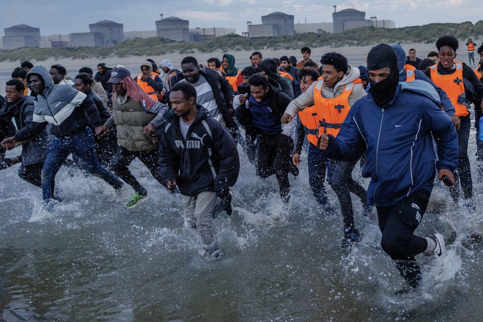 Small boat migrants in France