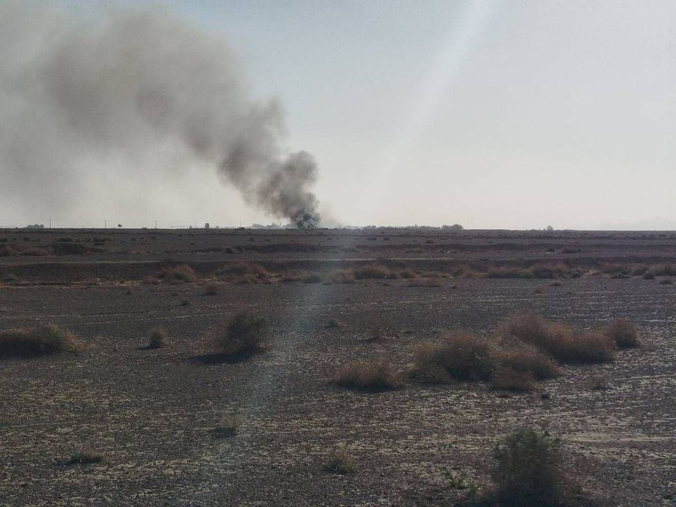 Smoke billows in Iran
