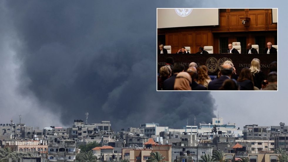 Smoke rising in Rafah