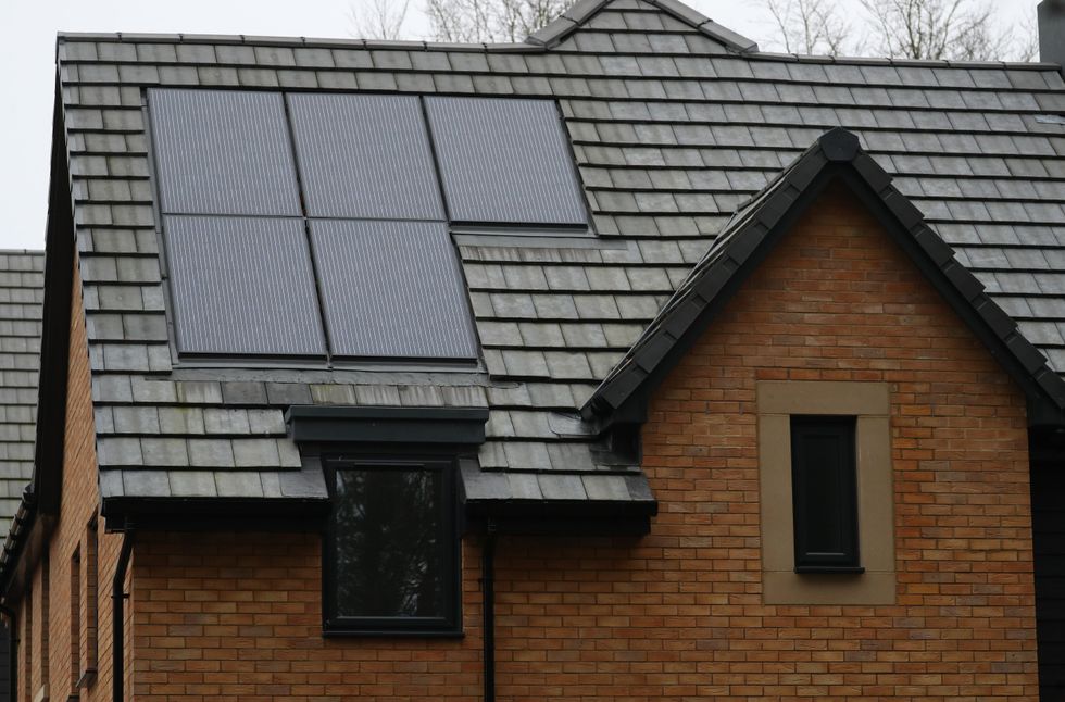Solar panels on a home