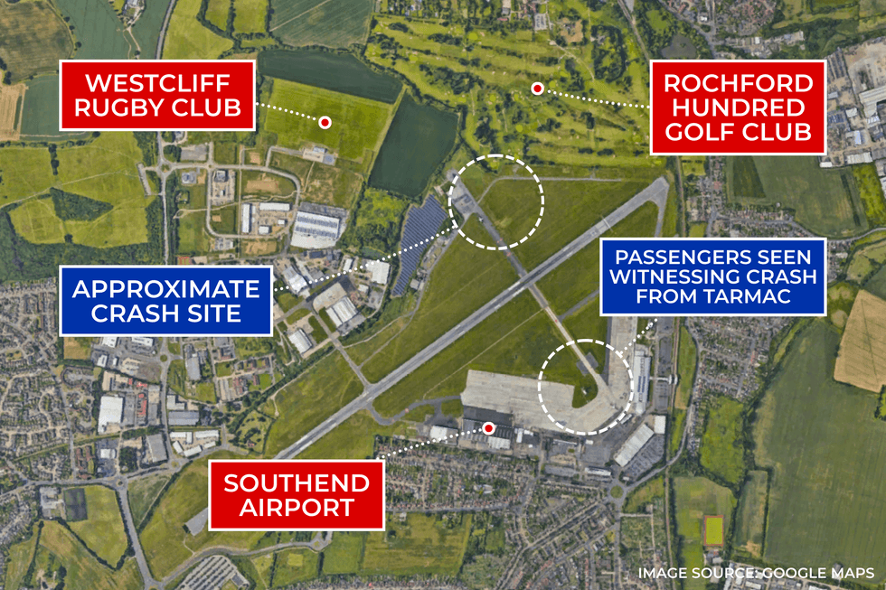 Southend crash map