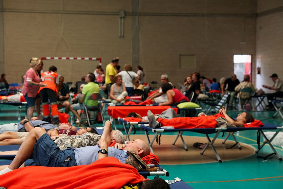 Spanish residents in emergency shelter