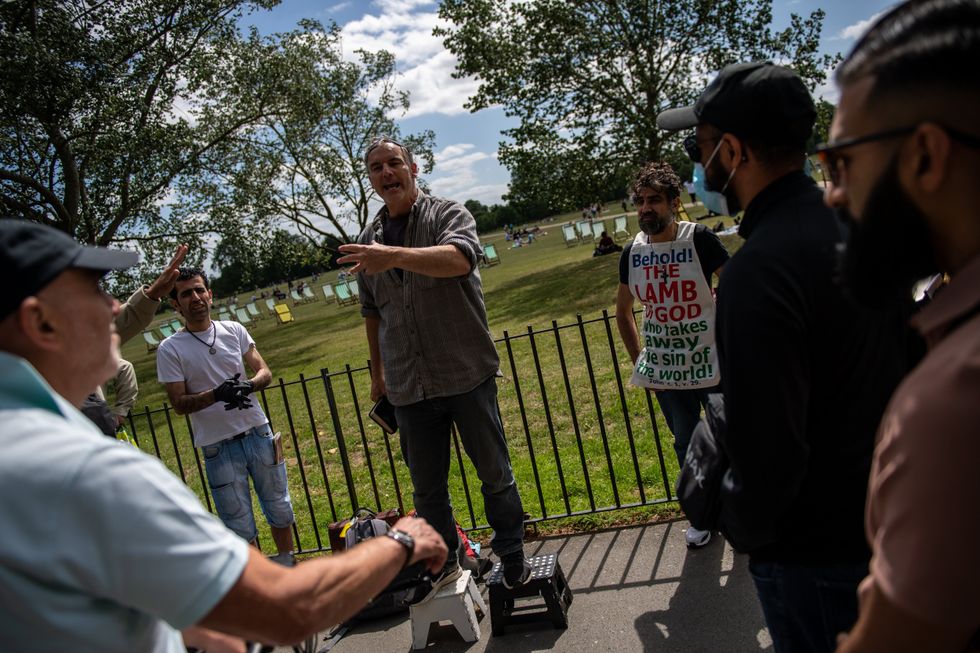 Speaker at Speakers' Corner Hyde Park