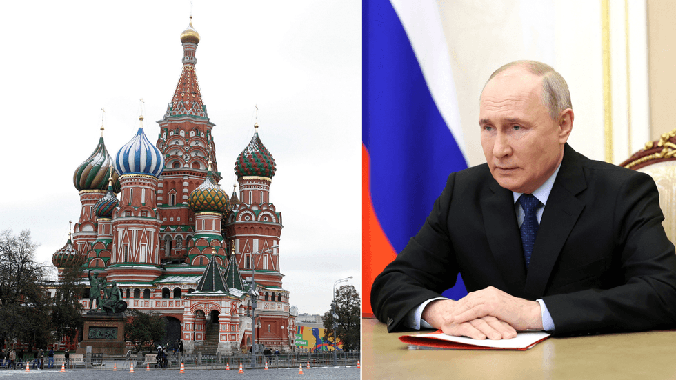 St Basil's Cathedral and Putin