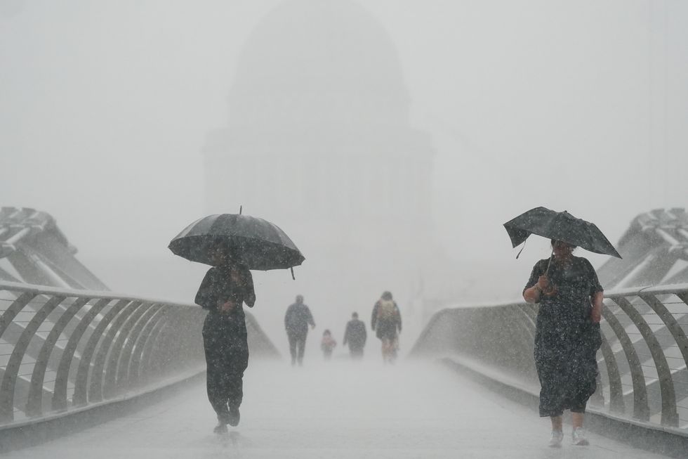 Strong winds and heavy rain could also hit the UK this weekend