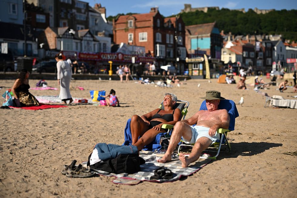 Sunbathers in Scarborough