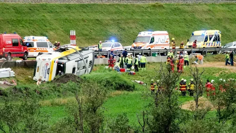 Switzerland bus crash site