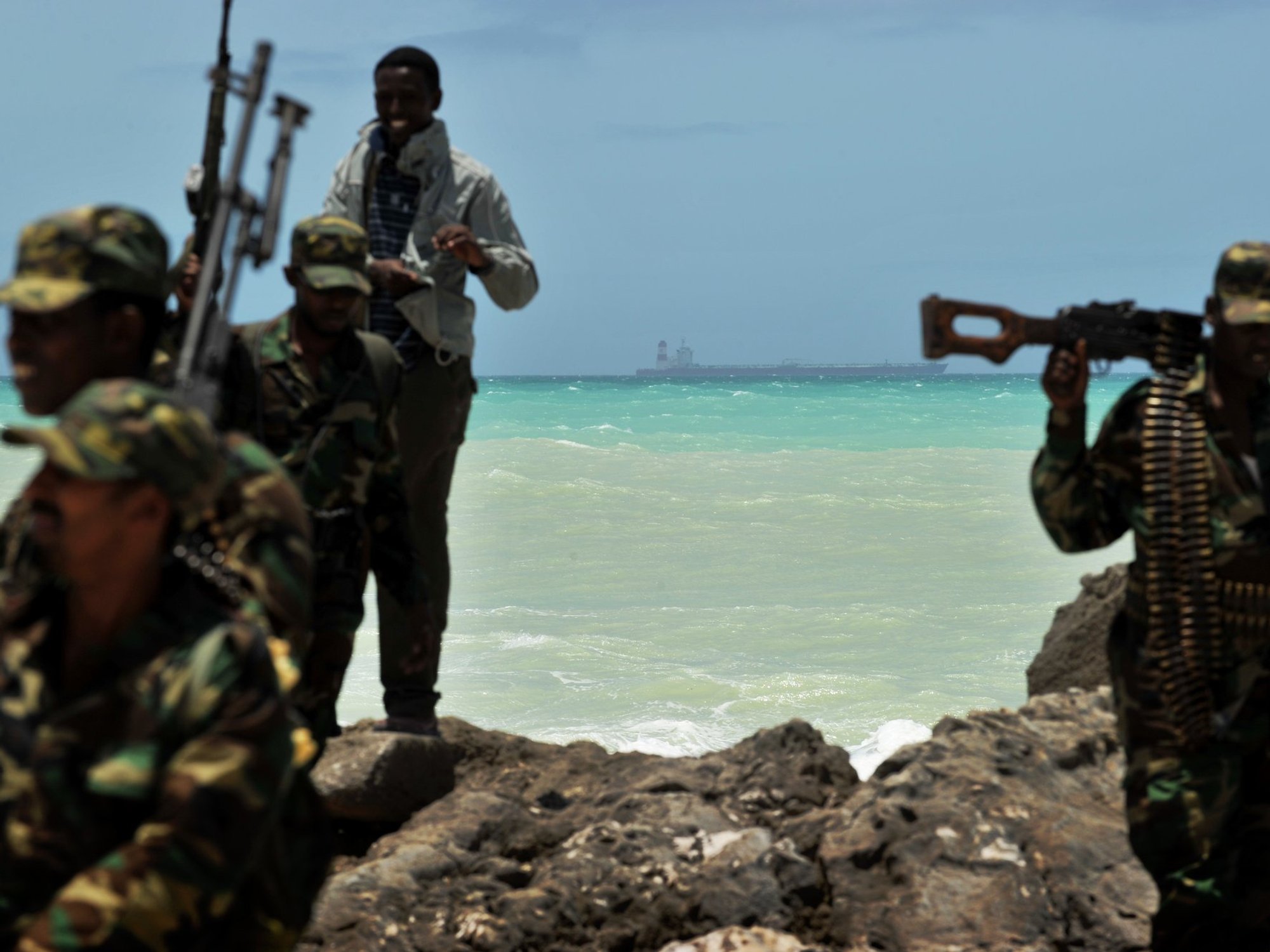 Tanker anchored off Somali coast