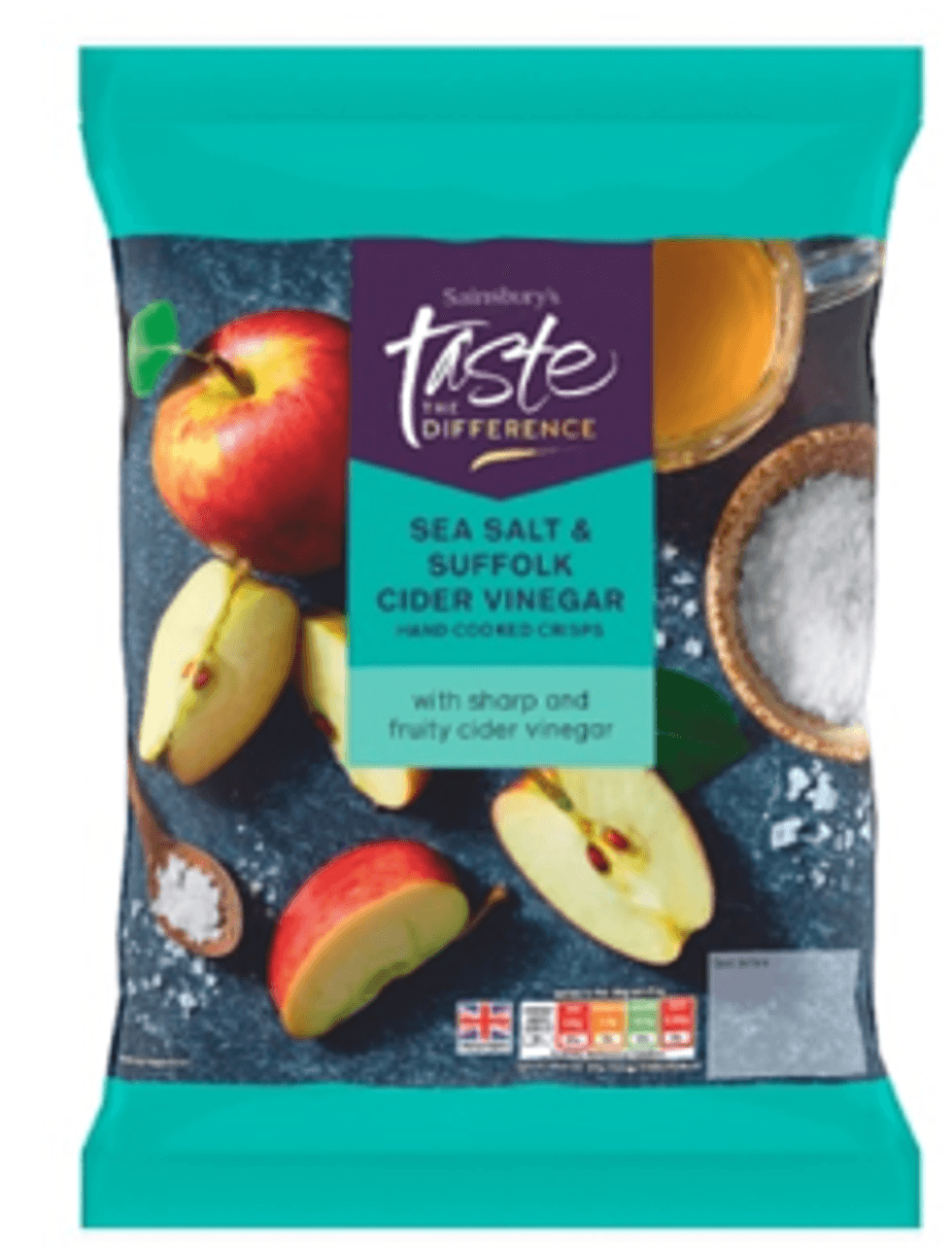 Taste the Difference Sea Salt and Suffolk Cider Vinegar Hand Cooked Crisps