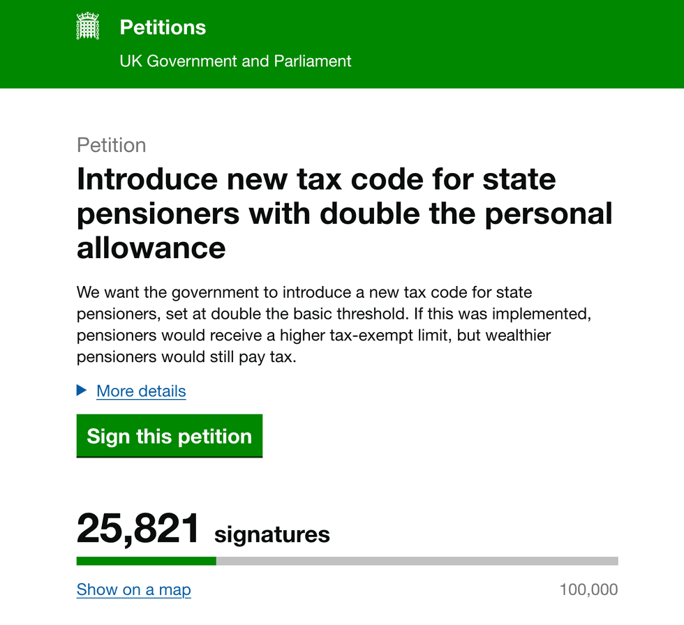 Tax code petition