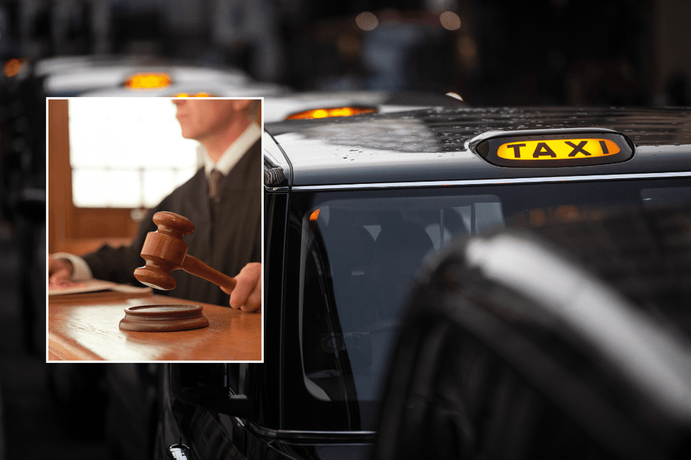 Taxi and courthouse