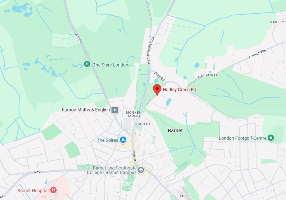 Ten fire engines and around 70 firefighters have been called to a fire on Hadley Green Road
