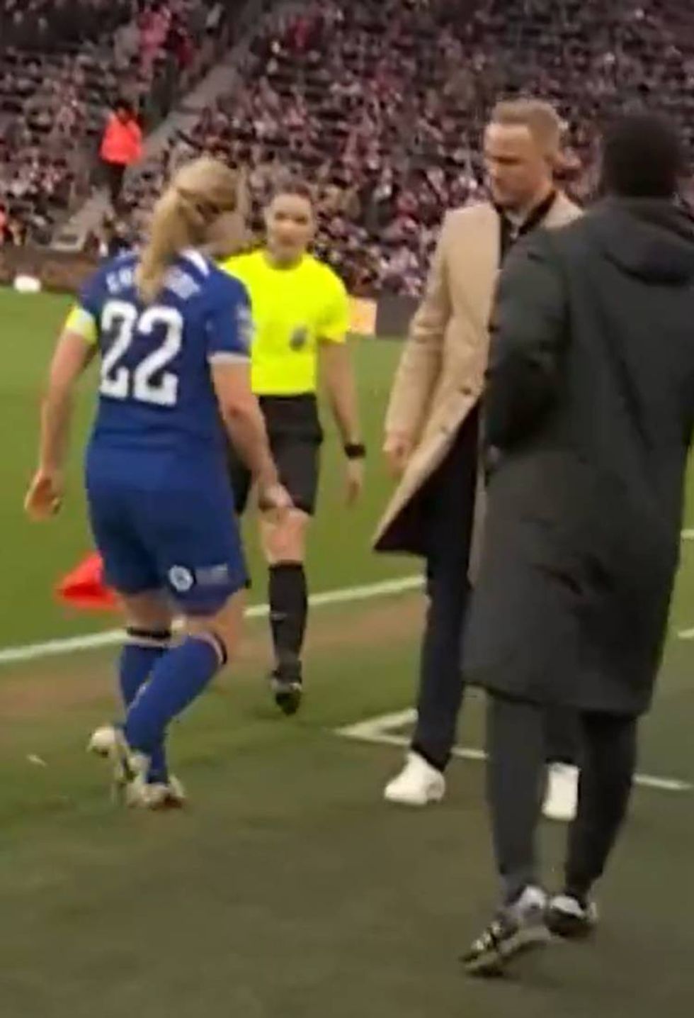 The altercation between Erin Cuthbert and Jonas Eidevall sparked the post-match scenes