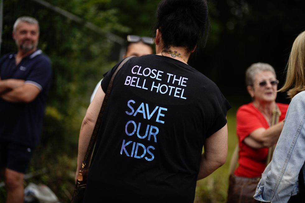 The Bell Hotel protester