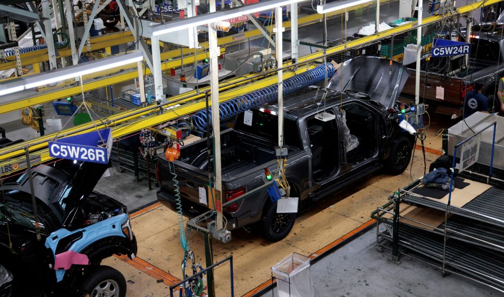 The Ford F-150 on a production line