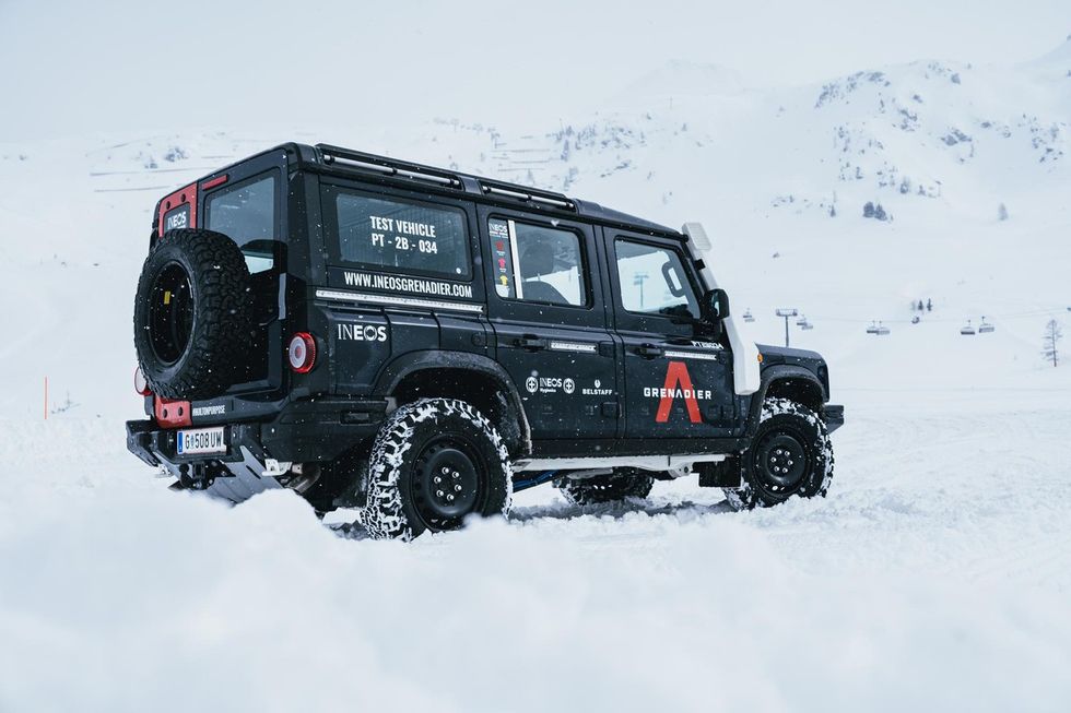 The Ineos Grenadier in winter testing