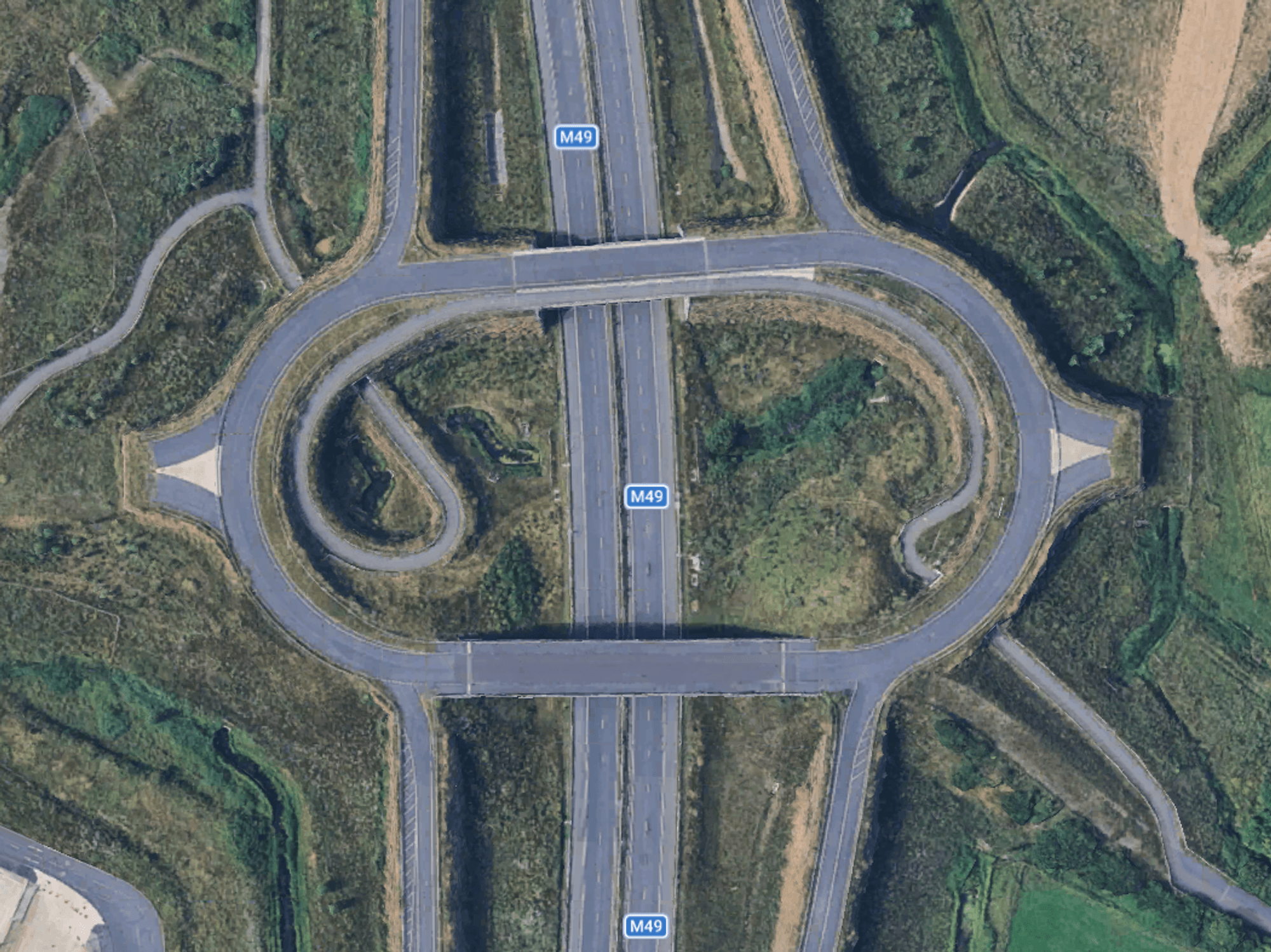 The M49 'ghost junction' roundabout