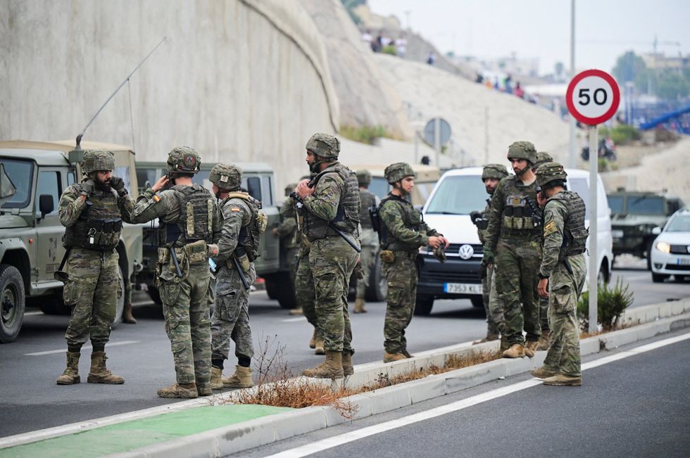 The National Guard arrived in Ceuta to respond to the incident