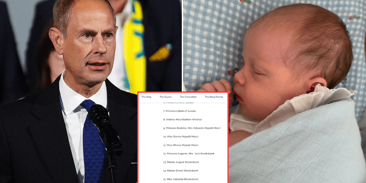 Prince Edward moved down on Buckingham Palace website after mention of Eugenie's daughter Adelaide