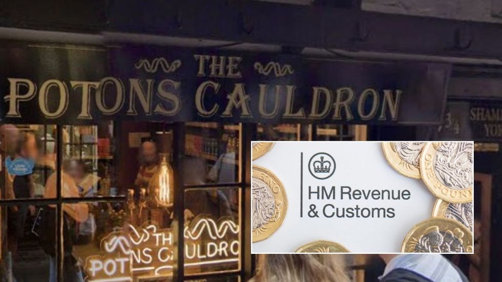 The Potions Cauldron store and HMRC sign