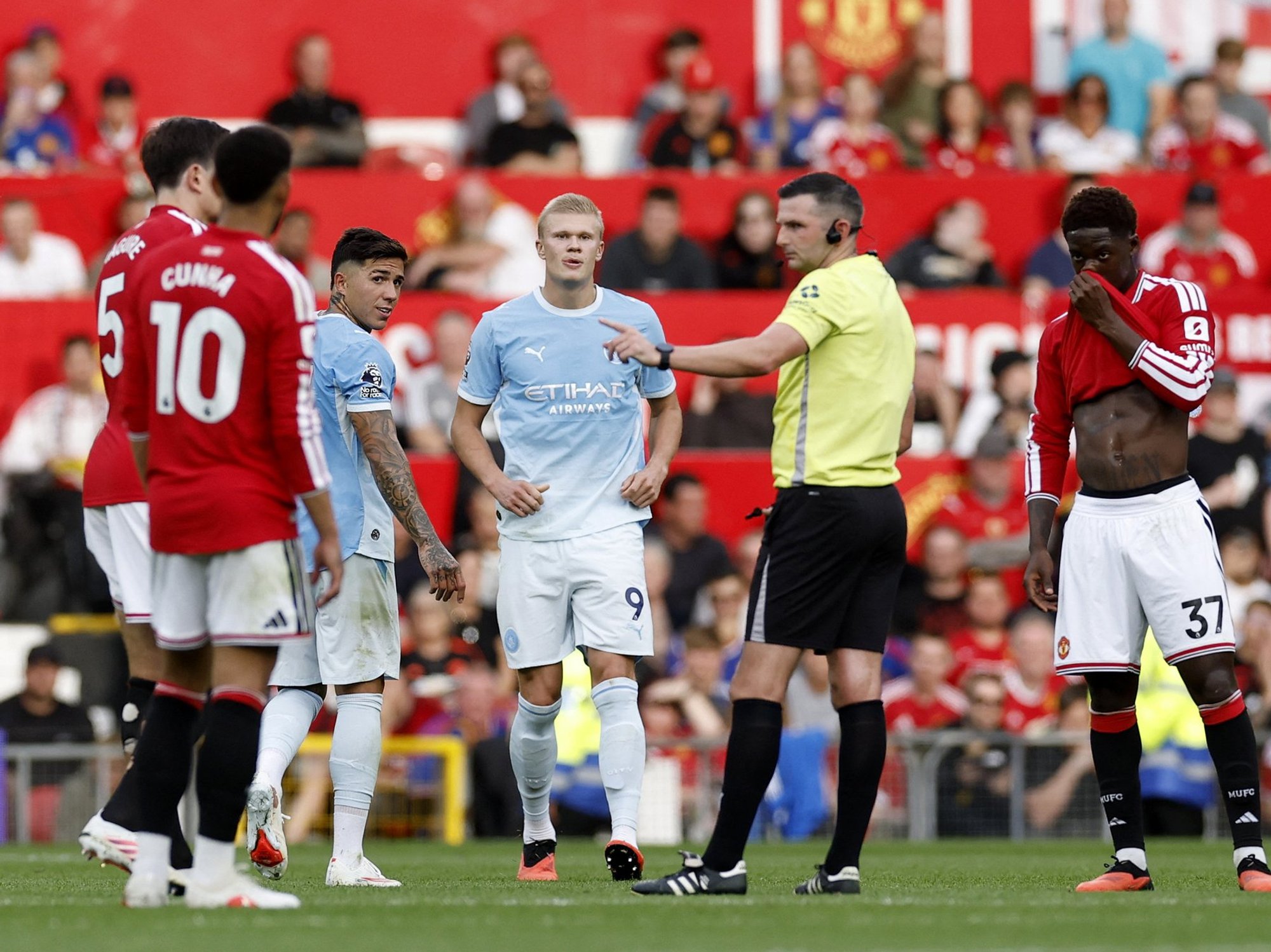 The Premier League match centre explained why Erling Haaland's goal stood in the Manchester derby