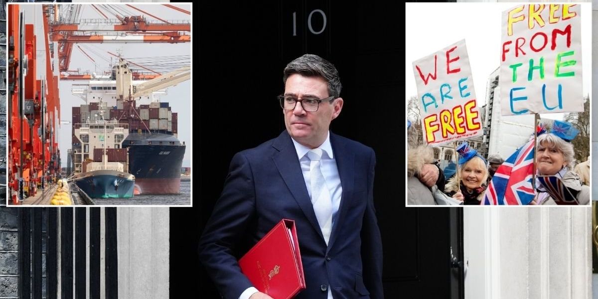 Andy Burnham blames Brexit for low growth... just hours after Labour hailed trade deal only possible outside EU