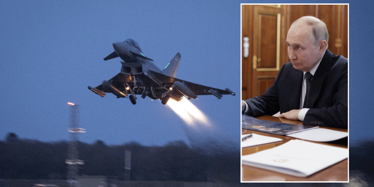 RAF jets track Russian military aircraft flying over North Sea as Navy shadows warships in Channel