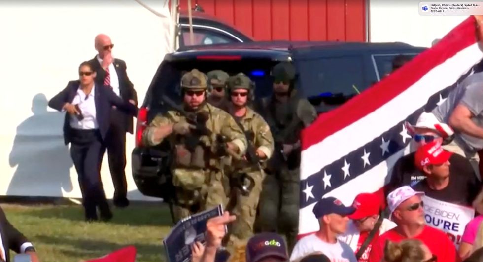 The rally is now a crime scene