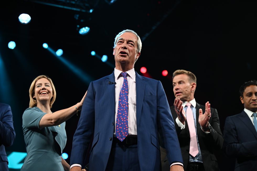 The Reform UK leader appeared alongside his allies at the NEC last September