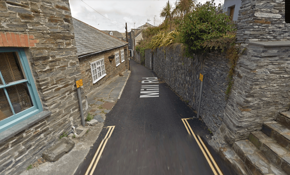 The road where the motorhome got trapped