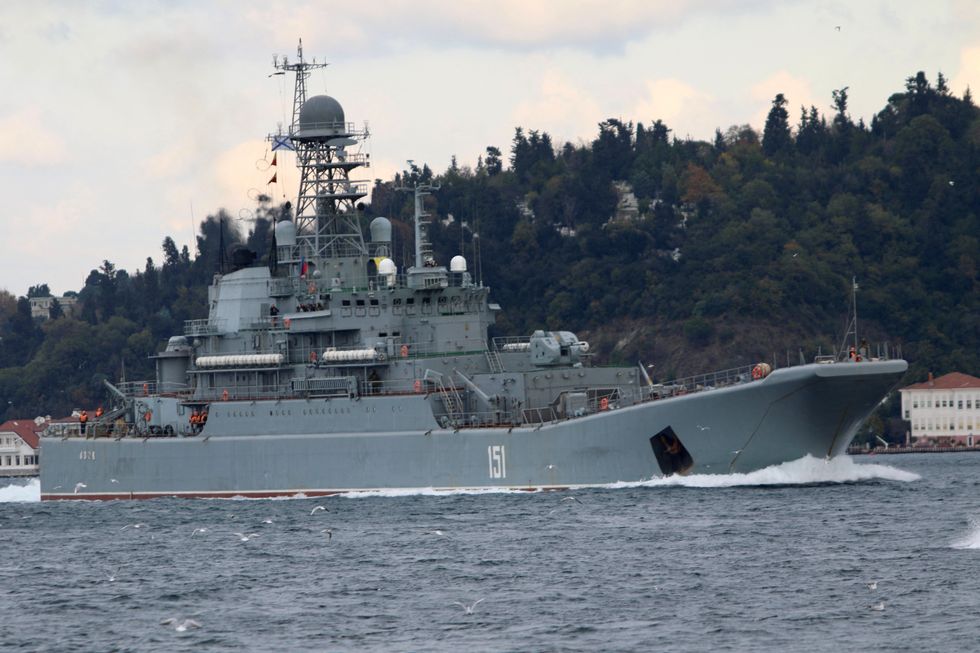 The Russian navy landing ship Azov
