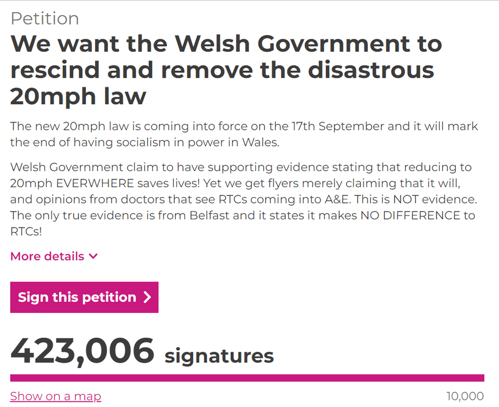 The speed limit petition